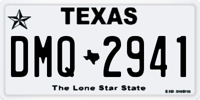 TX license plate DMQ2941