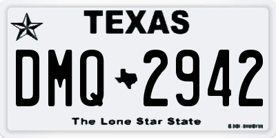TX license plate DMQ2942
