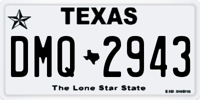 TX license plate DMQ2943