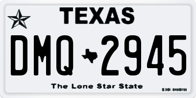 TX license plate DMQ2945