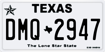 TX license plate DMQ2947