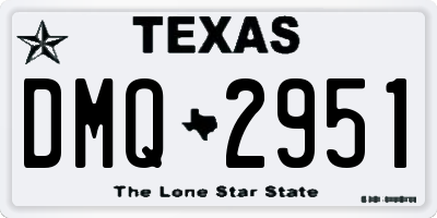TX license plate DMQ2951
