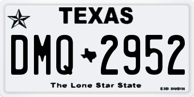 TX license plate DMQ2952