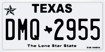 TX license plate DMQ2955