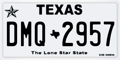 TX license plate DMQ2957