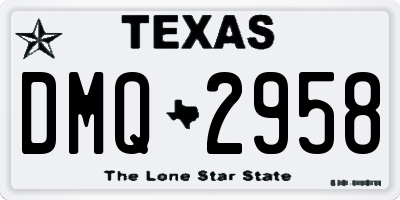 TX license plate DMQ2958