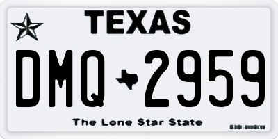 TX license plate DMQ2959