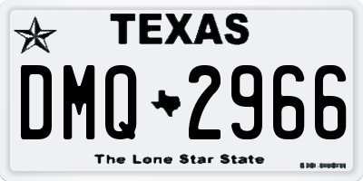 TX license plate DMQ2966