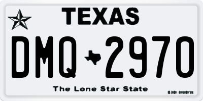 TX license plate DMQ2970