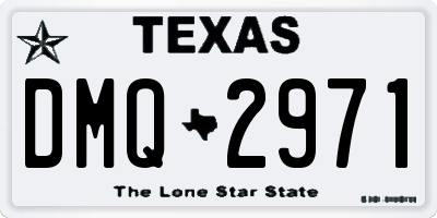 TX license plate DMQ2971