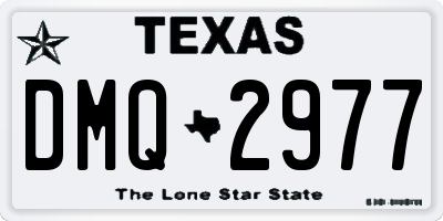 TX license plate DMQ2977