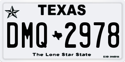TX license plate DMQ2978