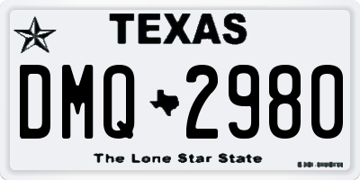 TX license plate DMQ2980