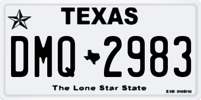TX license plate DMQ2983