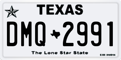 TX license plate DMQ2991