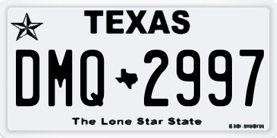 TX license plate DMQ2997