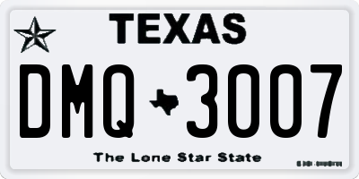 TX license plate DMQ3007
