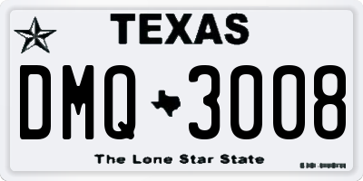 TX license plate DMQ3008