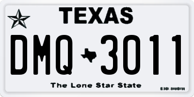 TX license plate DMQ3011