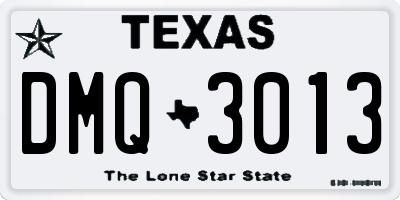 TX license plate DMQ3013