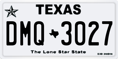TX license plate DMQ3027