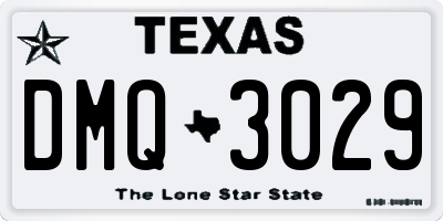 TX license plate DMQ3029