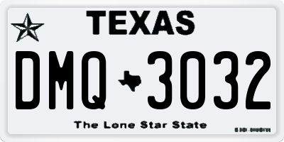 TX license plate DMQ3032
