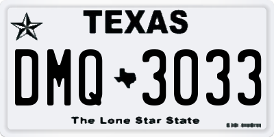 TX license plate DMQ3033