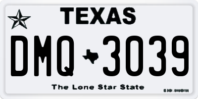TX license plate DMQ3039