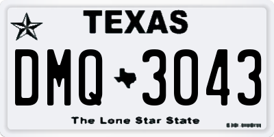 TX license plate DMQ3043