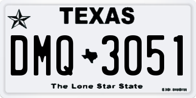 TX license plate DMQ3051