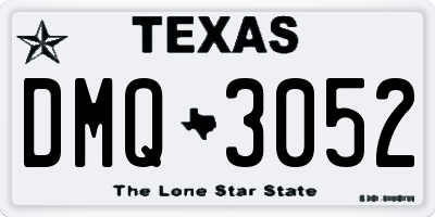TX license plate DMQ3052