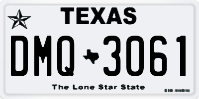 TX license plate DMQ3061