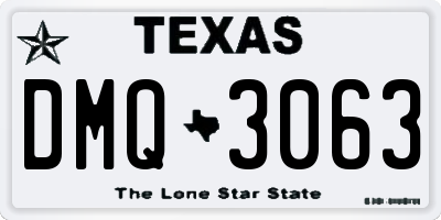 TX license plate DMQ3063