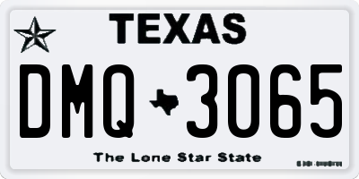 TX license plate DMQ3065
