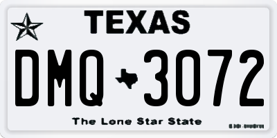 TX license plate DMQ3072