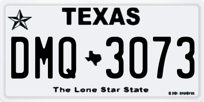 TX license plate DMQ3073