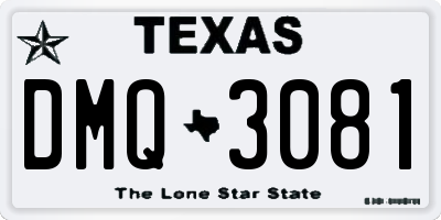 TX license plate DMQ3081