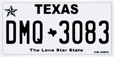 TX license plate DMQ3083