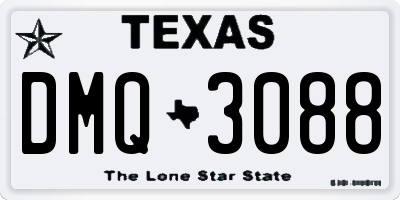 TX license plate DMQ3088