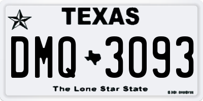 TX license plate DMQ3093