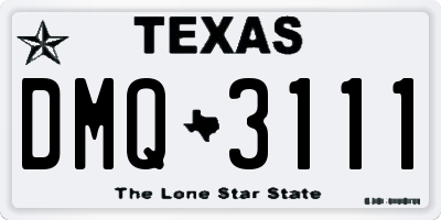 TX license plate DMQ3111