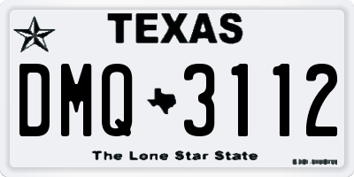 TX license plate DMQ3112