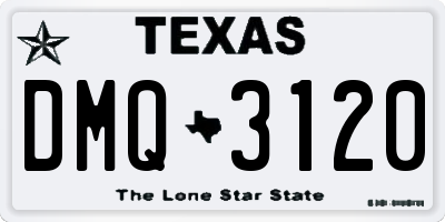TX license plate DMQ3120
