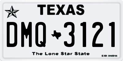 TX license plate DMQ3121