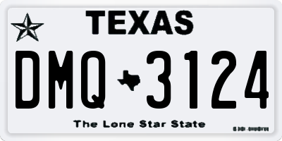 TX license plate DMQ3124
