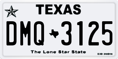 TX license plate DMQ3125