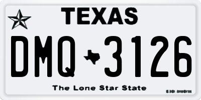 TX license plate DMQ3126