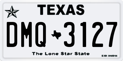 TX license plate DMQ3127