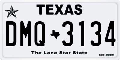 TX license plate DMQ3134